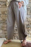 Frame Cotton Vintage Wash Barrel Pant Earth